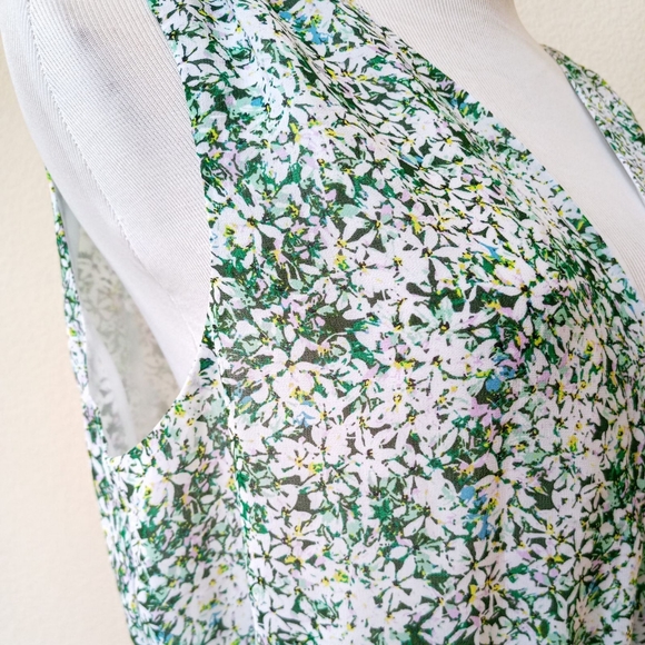 🤍 Banana Republic floral wrap botice tiered sleeveless maxi dress - Picture 9 of 11